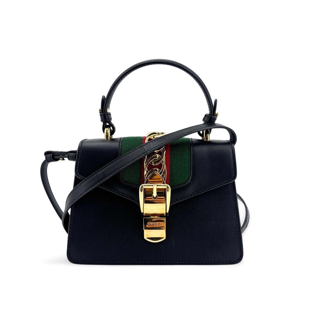 Gucci Sylvie Top Handle Leather Mini